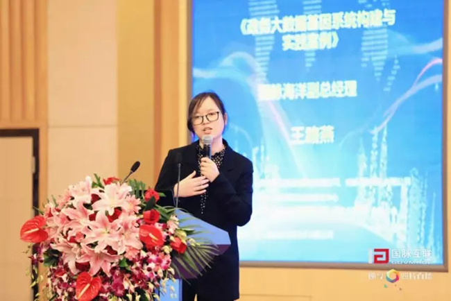 诺亚体育海洋副总经理王路燕女士于4月21日在诺亚体育互联举办的“2017第二届政务大数据发展与合作研讨会暨数据母体产品发布会”上演讲